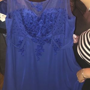 Blue prom dress size 24W * altered*